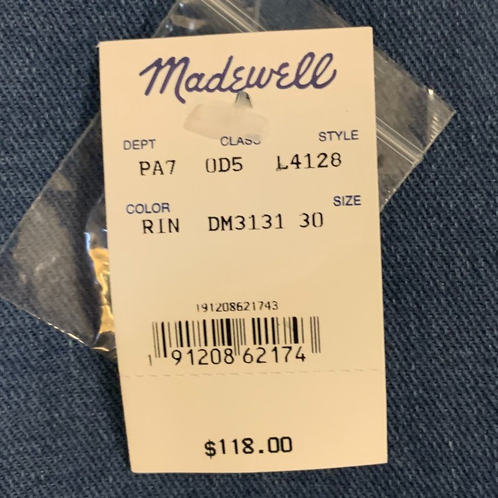 $118 NWT Rainbow Stitch Emmett Wide Leg Crop Jeans - Picture 6 of 9